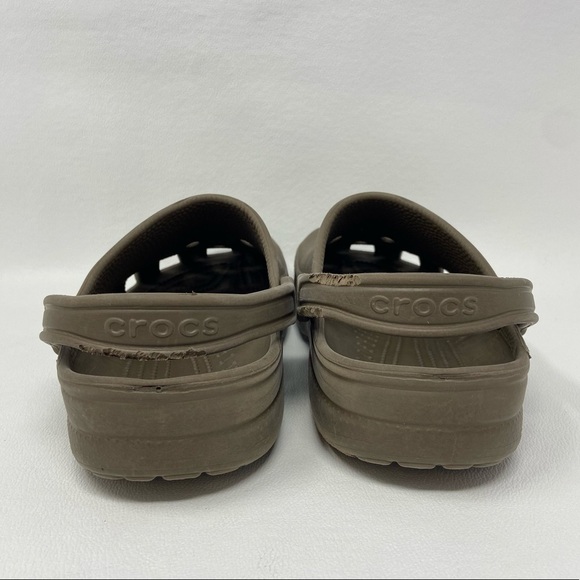 Crocs M8-9 W10-11 Brown Slip On Waterproof Outdoor Garden Sandals Clogs - Picture 8 of 15
